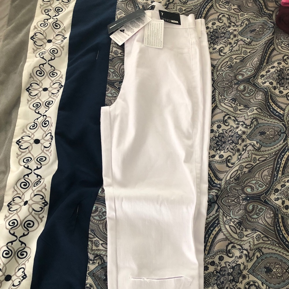 Women white jeans
